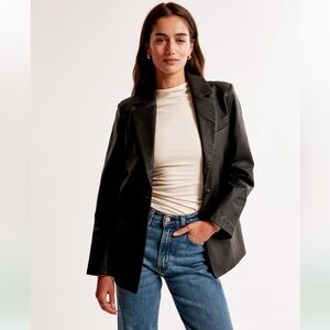 Abercrombie and Fitch vegan leather blazer